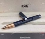 Copy Montblanc M Marc Fineliner Pen - Replica Blue & Rose Gold